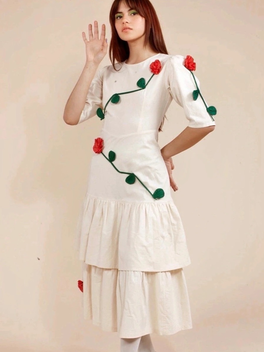 Samantha Pleet Persephone Dress Climbing Rose Size 6